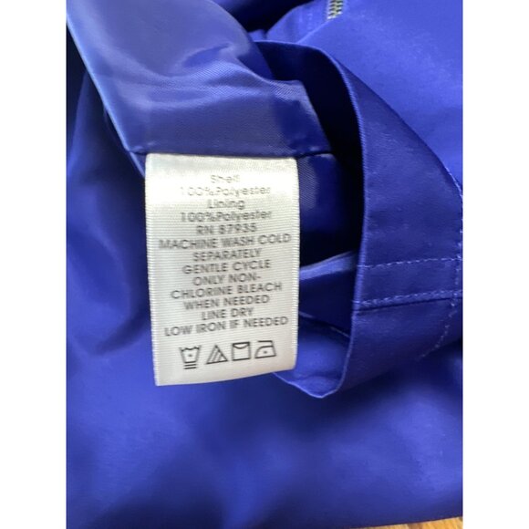 Susan Graver Womens Puckered Collar Royal Blue Full-Zip Jacket Size M - Picture 7 of 9